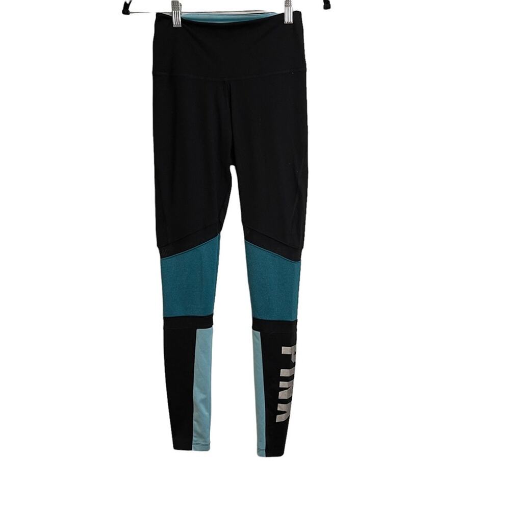 Victoria’s Secret PINK Ultimate Teal and Black Leggings